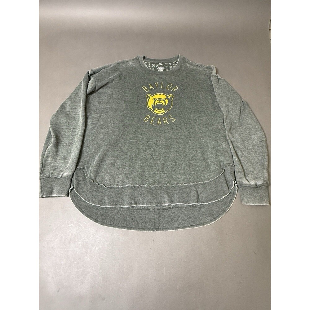 Pressbox Baylor Bears Oversized Graphic Sweatshirt Women's XXL Green Distressed